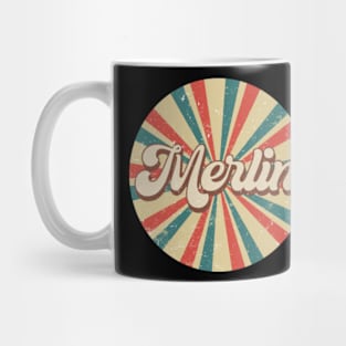 Circle Design Merlin Proud Name Birthday 70s 80s 90s Mug